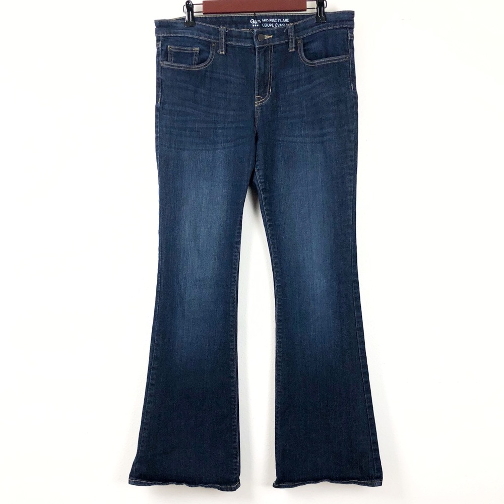 Gap mid rise flare jeans